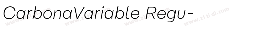 CarbonaVariable Regu字体转换